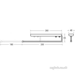Ideal Standard Art and design Furniture -  Ideal Standard Daylight K2227 Towel Hold Extractable Cp K2227aa