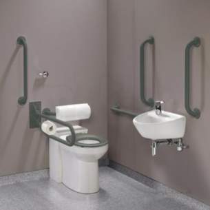 Doc M Pack -  Doc.m Rimless Btw Pack Left Hand Grey Grab Rails And Seat Pk8247gy