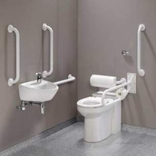 Doc M Pack -  Doc.m Rimless Btw Pack Right Hand White Grab Rails And Seat Pk8347wh