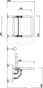 Doc M Pack -  Avalon Folding Shower Seat Doc.m Compliant Grey Av8800gy