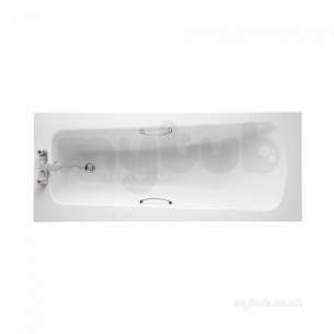 Sandringham 21 Acrylic Baths and Panels -  Armitage Shanks Sandringham 21 E0288 1700mm W/s Bath Plus Grips Wh E028801