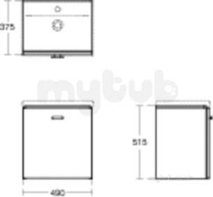 Ideal Standard Concept Furniture -  Ideal Standard Concept Space Basin 500 Elm Unit