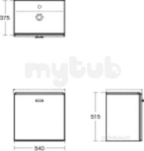 Ideal Standard Concept Furniture -  Ideal Standard Concept Space Basin 550 Dwalnt Unit E0326sx