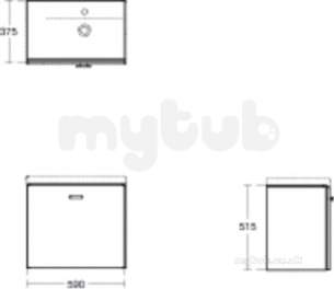 Ideal Standard Concept Furniture -  Ideal Standard Concept Space Basin 600 Left Hand Dwalnt Unit E0327sx