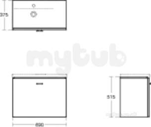 Ideal Standard Concept Furniture -  Ideal Standard Concept Space Basin 700 Right Hand Dwalnt Unit E0329sx