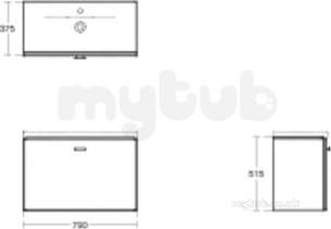Ideal Standard Concept Furniture -  Ideal Standard Concept Space Basin 800 Gls Gry Unit E0330kr