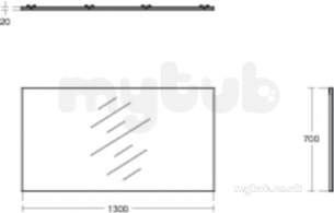 Ideal Standard Concept Furniture -  Ideal Standard Concept Space Mirror 1300 Antisteam E0419bh