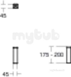 Ideal Standard Concept Furniture -  Ideal Standard Concept Space Leg Small Individual E043067