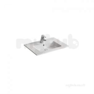 Ideal Standard Tempo Sanitaryware -  Ideal Standard Tempo E0668 610x455 One Tap Hole Vanity Basin Wht