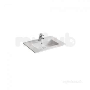 Ideal Standard Tempo Sanitaryware -  Ideal Standard Tempo E0668 610x455 One Tap Hole Vanity Basin Wht E066801