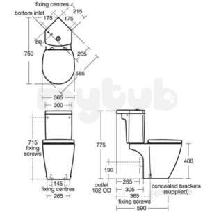 Ideal Standard Concept -  Ideal Standard Concept Arc Space E1205 C/c Pan Ho White E120501
