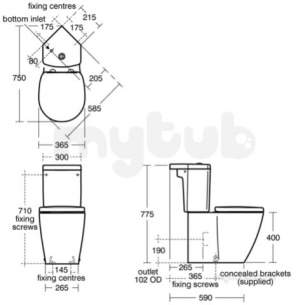 Ideal Standard Concept -  Ideal Standard Concept Space E1206 C/c Btw Pan Ho White E120601