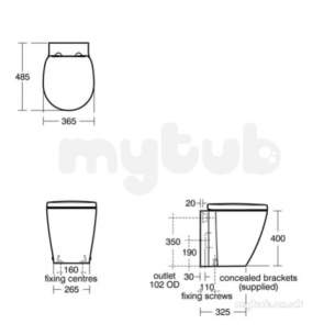 Ideal Standard Concept -  Ideal Standard Concept Space E1208 Btw Pan Ho White E120801