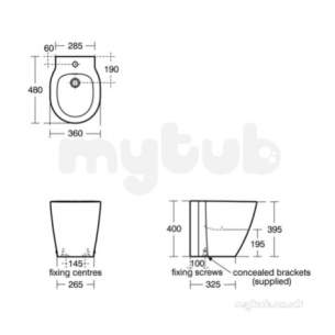 Ideal Standard Concept -  Ideal Standard Concept Space E1209 Btw Bidet White E120901
