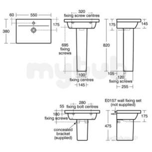 Ideal Standard Concept -  Ideal Standard Concept Space E1337 550mm Basin White E133701