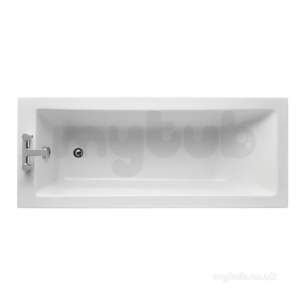 Ideal Standard Tempo Bathing -  Ideal Standard Tempo E2581 Cube 1700x700 No Tap Holes Bath Wht Ws