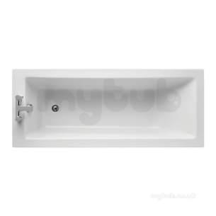 Ideal Standard Tempo Bathing -  Ideal Standard Tempo E2587 Cube 170x75 Ifp Plus No Tap Holes Bath Wh E258701