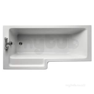 Ideal Standard Tempo Bathing -  Ideal Standard Tempo E2594 Cube 1700 Right Hand No Tap Holes Shower Bath Wh E259401