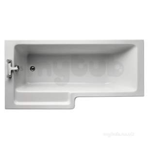 Ideal Standard Tempo Bathing -  Ideal Standard Tempo E2595 Cube 1700 Left Hand No Tap Holes Shower Bath Wh