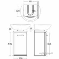 Ideal Standard Sottini Sundries -  Ideal Standard Sottini Fn Pedunit 360 Rossini Fls E2782es