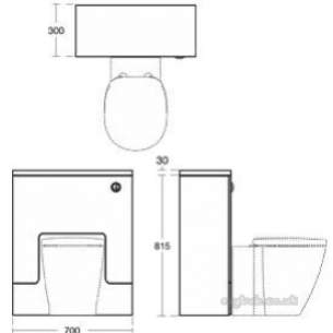 Ideal Standard Sottini Sundries -  Ideal Standard Sottini Fn Base 700 Gry/wht Wc Unit E2791ey