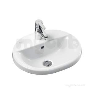 Ideal Standard Concept -  Ideal Standard Concept E5002 480mm One Tap Hole Oval Ctop Basin Wh