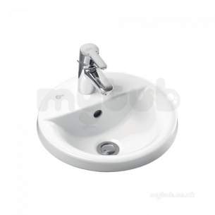 Ideal Standard Concept -  Ideal Standard Concept E5008 380mm One Tap Hole Sphr Ctop Basin Wh