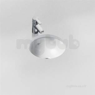 Ideal Standard Concept -  Ideal Standard Concept E5024 380mm No Tap Holes Sphr U/c Basin Wht E502401