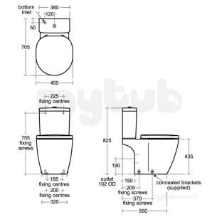 Ideal Standard Concept -  Ideal Standard Concept Freedom E6079 Xl 6/4 Cistern Wht