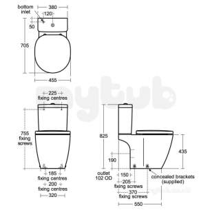 Ideal Standard Concept -  Ideal Standard Concept Freedom E6079 Xl 6/4 Cistern Wht E607901