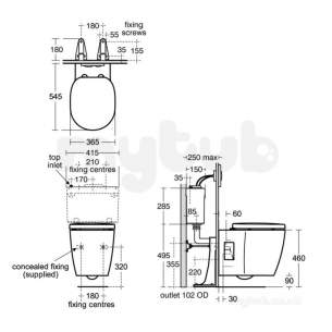 Ideal Standard Concept -  Ideal Standard Concept Freedom E6090 R/hght W/h Pan Wht E609001