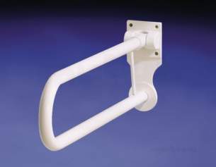 Saracen Disabled Products -  Saracen 850mm Hinged Support Rail Wht 446541