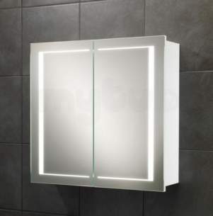 Hib Lighting Cabinets and Mirrors -  Hib 9102000 White Colorado 500x630mm Double Bathroom Cabinet Door Back-lit