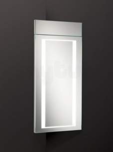 Hib Lighting Cabinets and Mirrors -  Hib 9102100 White Minnesota 300x630mm Corner Wc Cabinet Back-lit Illumination