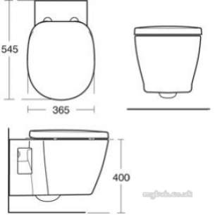 Ideal Standard Sottini Ware -  Ideal Standard Santorini Whg Pan Ho White E775501