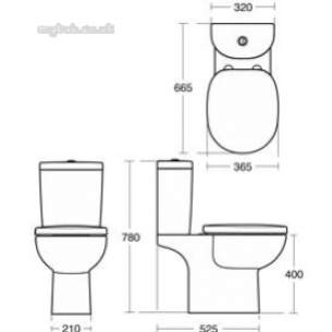 Ideal Standard Sottini Ware -  Ideal Standard New Oracle C/c Bwl Ho White E807301