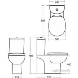 Ideal Standard Sottini Ware -  Ideal Standard New Oracle Cistern Bsio White 6/4l Dfv E807501