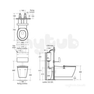 Ideal Standard Concept -  Ideal Standard Freedom E8179 Wall Hung Pan 75cm Proj Wh E819701