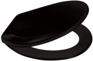 Carrara and Matta Toilet Seats -  Jersey Pl Seat With Plastic Hinges Black