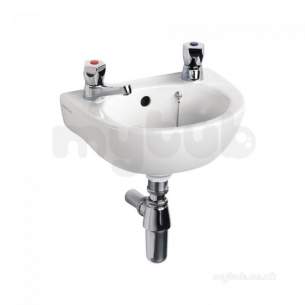 Armitage Shanks Sandringham 21 E8929 350mm One Tap Hole Left Hand H/r Basin Wht E892901