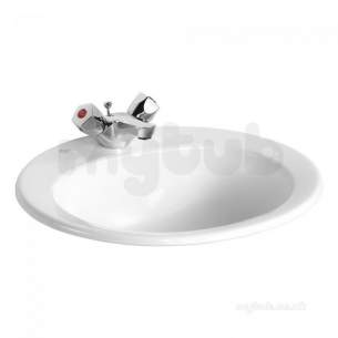 Sandringham 21 Sanitaryware -  Armitage Shanks Sandringham 21 E8952 500mm One Tap Hole Ctop Basin White E895201