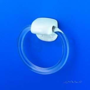 Ideal Standard Bathroom Accessories -  Ideal Standard Studio 945 Towel Ring Clear White E945001