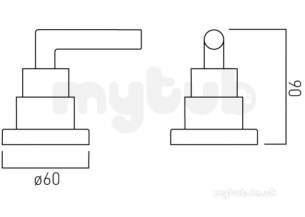 Vado Brassware -  Elements Air Pair Of Valves Deck Mountd