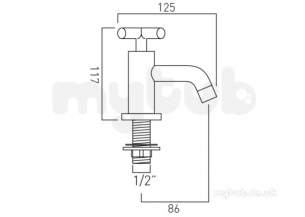 Vado Brassware -  Vado Basin Pillar Taps Deck Mounted Elw-106-c/p