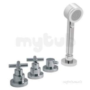 Vado Brassware -  4 Hole Bath Shower Mixer Deck Mountd W/o Elw-135/ns-3/4-c/p