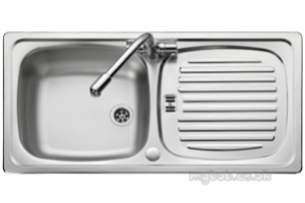 Rangemaster Sinks -  Euroline 1.0b Two Tap Holes Rev Ss Nito And Am1 T/c