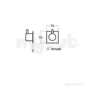 Ideal Standard Art and Design -  Ideal Standard Geometry A6 F1343 Shr Mix Blt In Sl Chr F1343aa