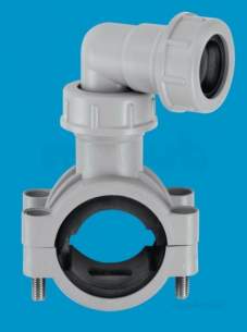 Mcalpine Waste traps overflow -  Mcalpine Pipe Clamp Grey 1.5 Inch X 25x22mm