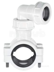 Mcalpine Waste traps overflow -  Mcalpine Pipe Clamp White 1.5 Inch X 25x22mm