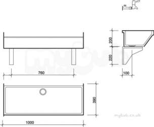 Twyfords Commercial Sanitaryware -  Steel Brackets Stw For Washing Trough Sr1350xx